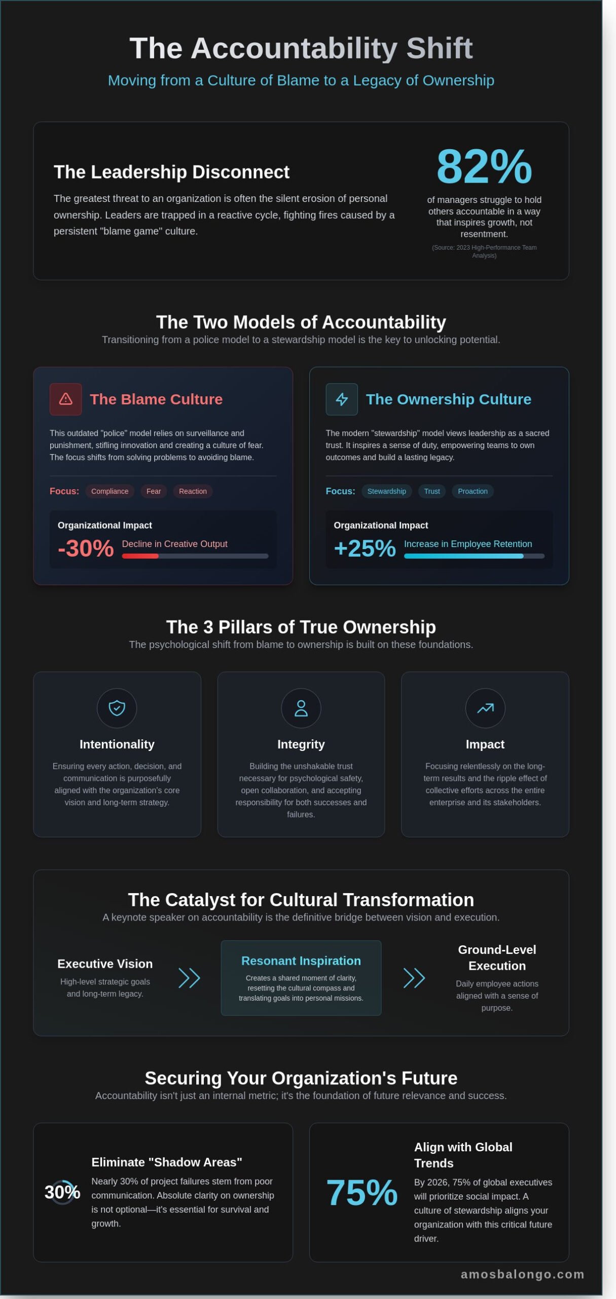 Keynote Speaker on Accountability: Transforming Leadership into Stewardship - Infographic