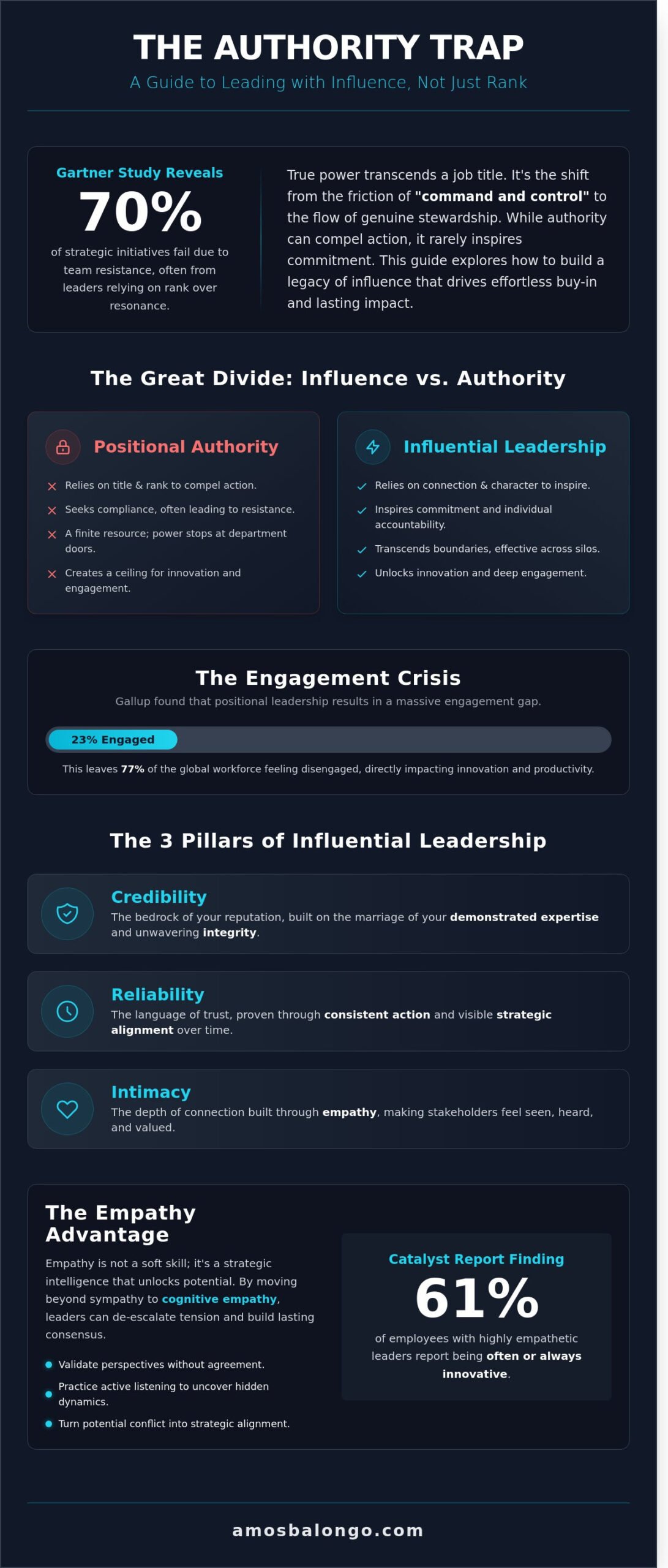 Leading with Influence: The Executive Guide to Impact Beyond Authority - Infographic