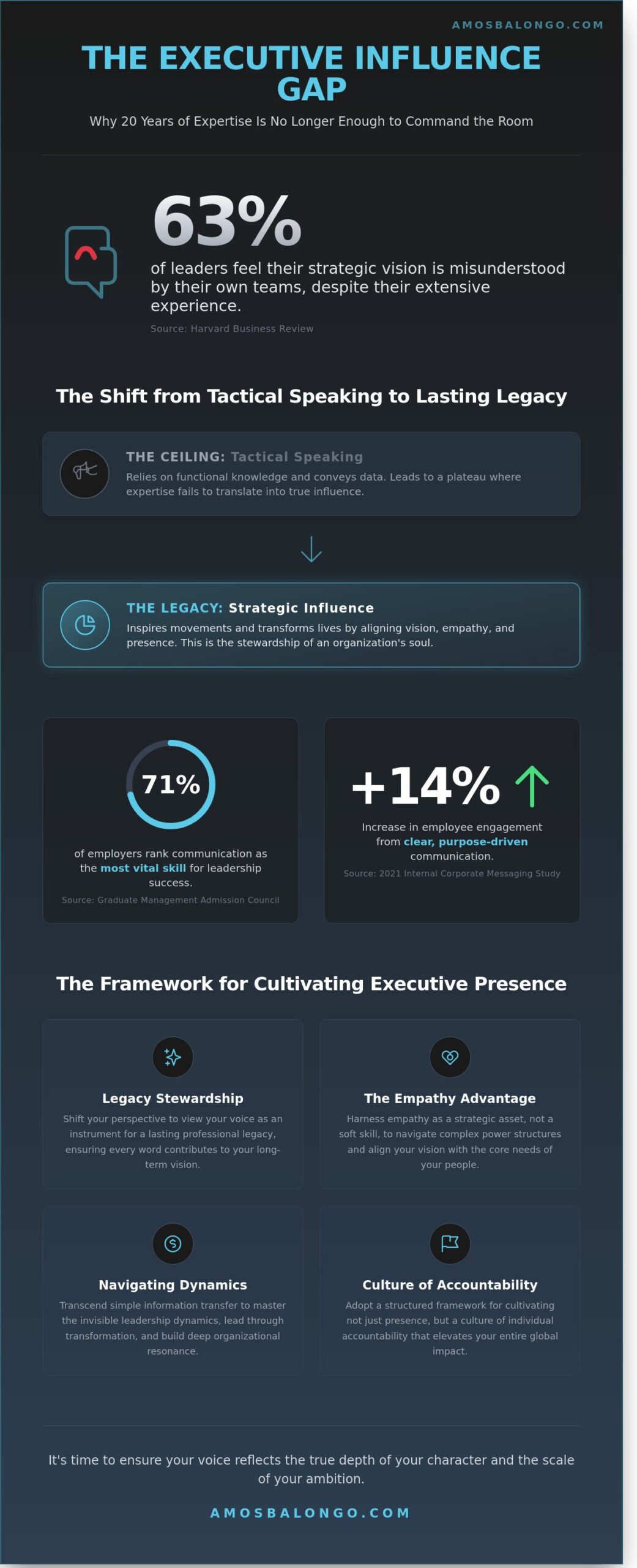 Communication Mastery: The Strategic Stewardship of Executive Influence and Legacy - Infographic